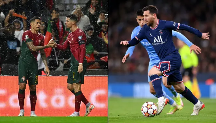 Cancelo lựa chọn Ronaldo trong đội hình 5 người của mình thay vì Messi