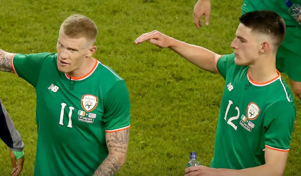 Declan Rice và James McClean từng là đồng đội tại ĐT Ireland.