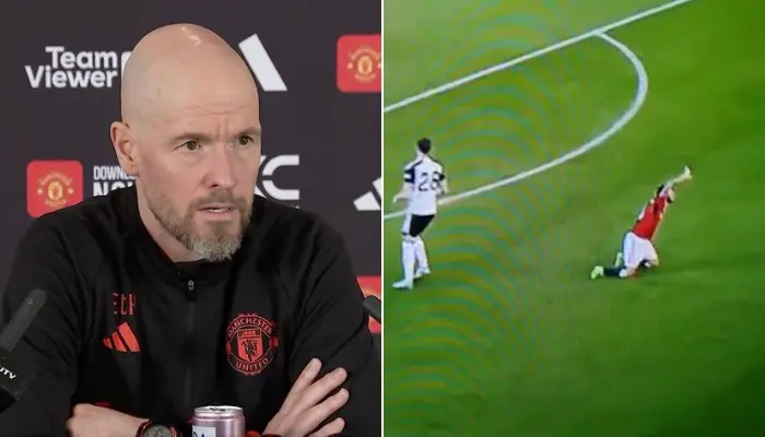 Erik ten Hag yeu cau Fulham xin loi Bruno Fernandes