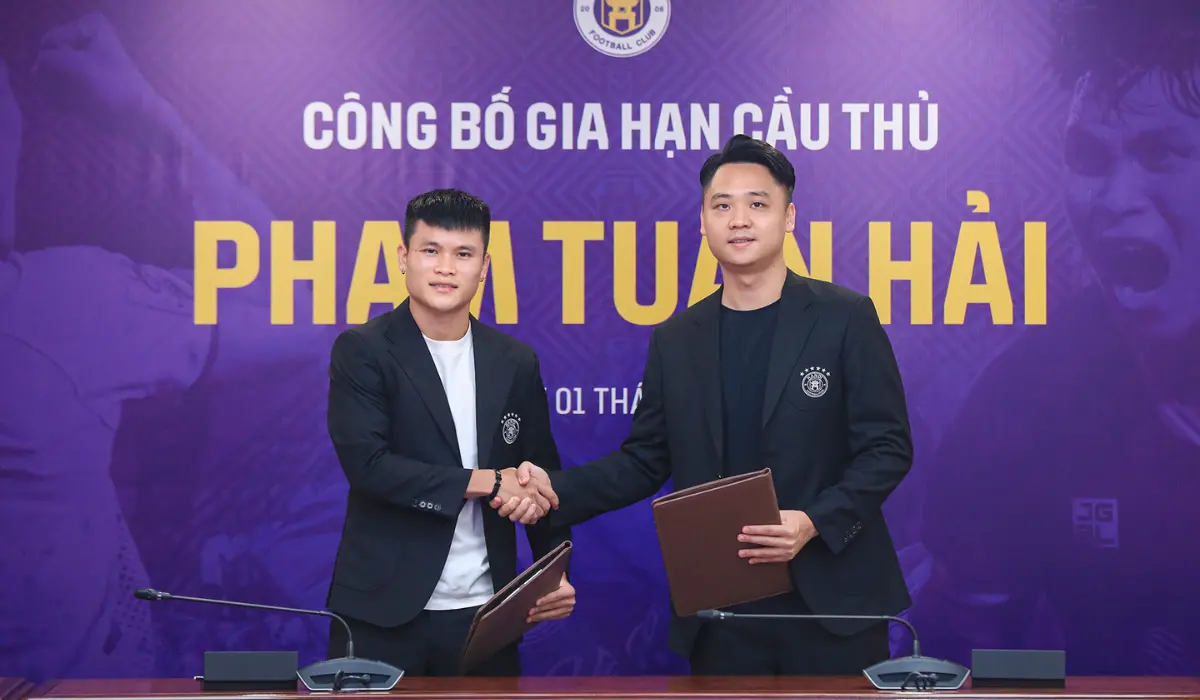 Hà Nội FC gia hạn hợp đồng với Tuấn Hải thêm 3 năm.