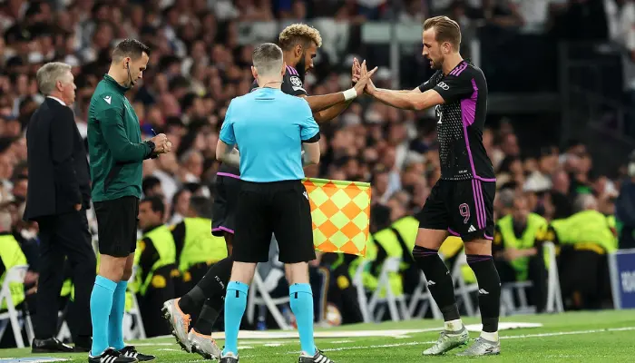 Harry Kane được thay ra ở phút 85 trong trận đấu với Real Madrid