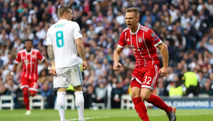 Kimmich từng nổ súng vào lưới Real Madrid tại bán kết UCL 2017/2018