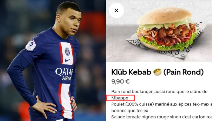 Kylian Mbappe kiện chủ cửa hàng Kebab