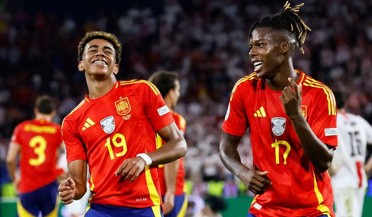 Nico Williams và Lamine Yamal đang cặp cánh chất lượng nhát Euro 2024.