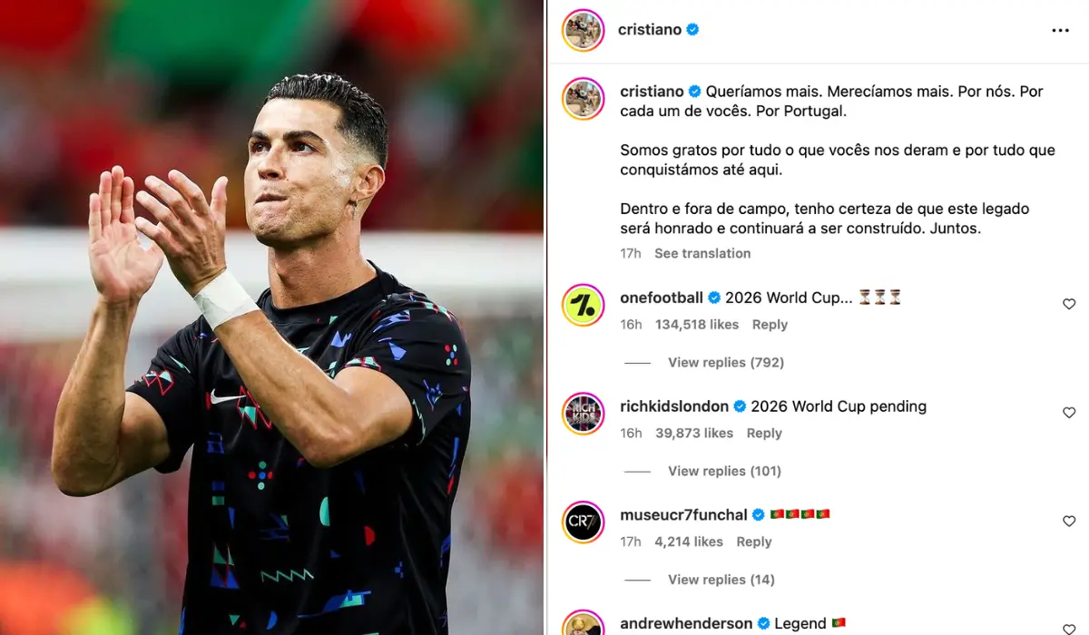 Ronaldo viết tâm thư trên trang cá nhân sau khi bị loại khỏi Euro 2024.