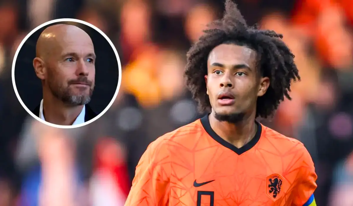 Joshua Zirkzee và Erik ten Hag.