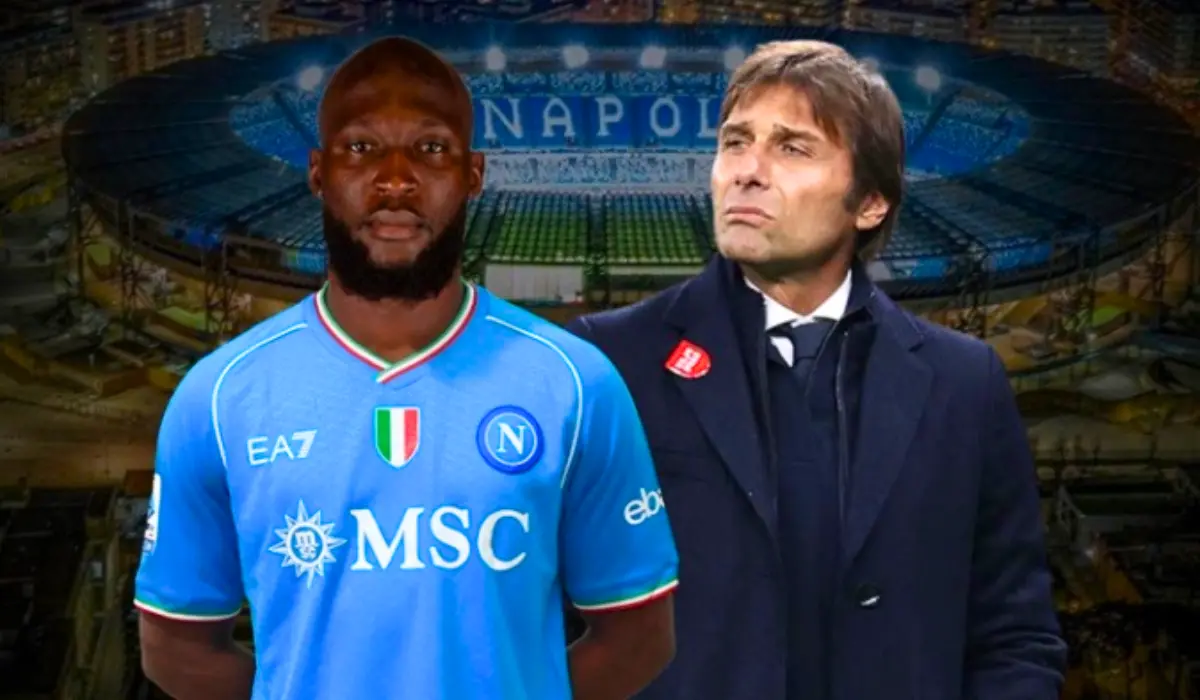 Lukaku và HLV Antonio Conte.