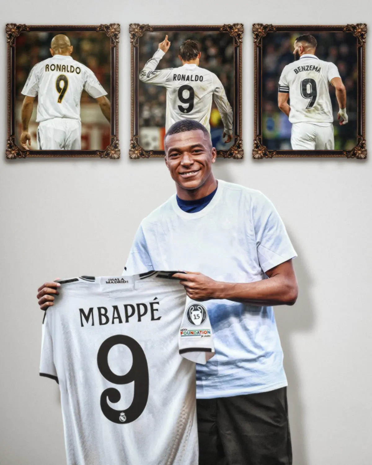 Mbappe sẽ khoác áo số 9 ở Real Madrid mùa giải sắp tới.