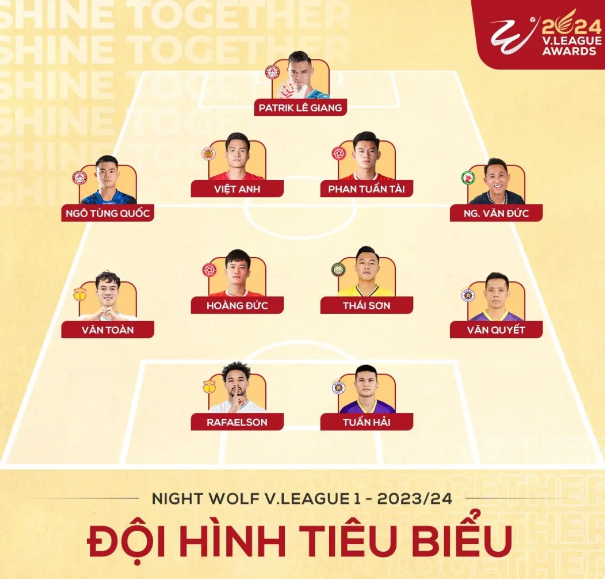 Đội hình tiêu biểu V.League 2023/24.