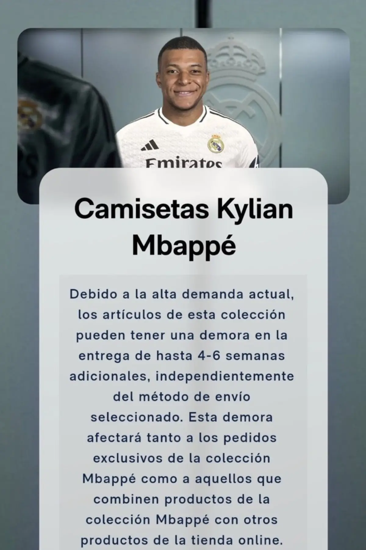 Trang chủ Real Madrid thông báo quá tải vì lượng mua áo của Mbappe quá lớn.