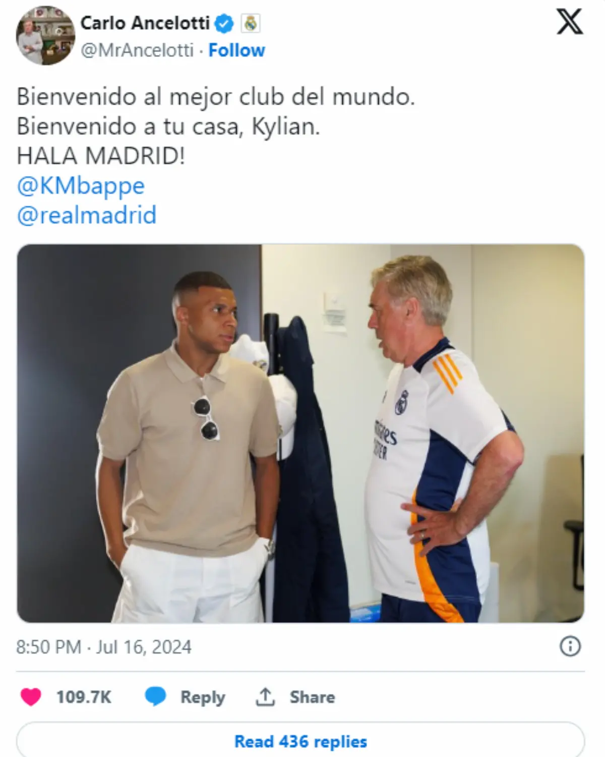 Mbappe và Ancelotti đã có cuộc trò chuyện với nhau tại Valdebebas.