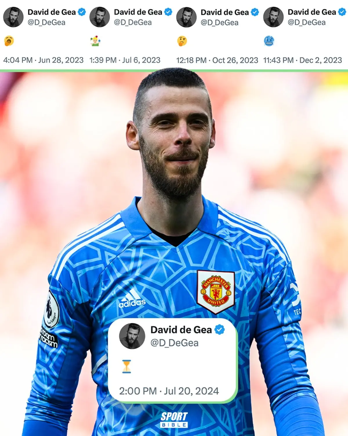 De Gea úp mở khả năng chuẩn bị trở lại đấu trường chuyên nghiệp.