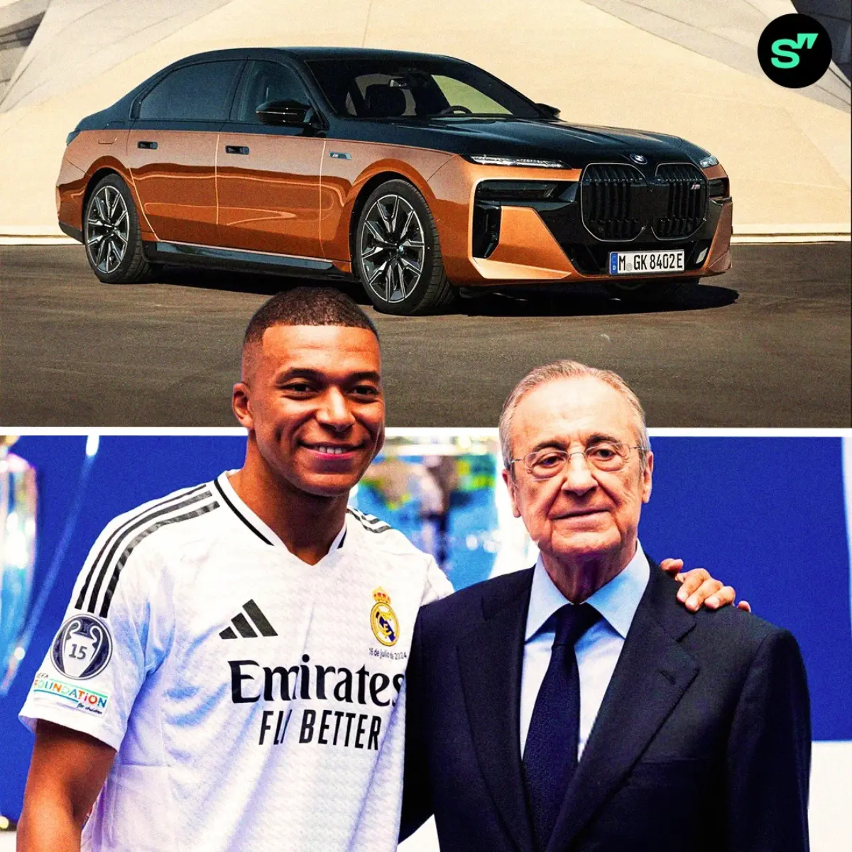 Mbappe được tặng mẫu xe BMW i7 M70 xDrive vì gia nhập Real Madrid.