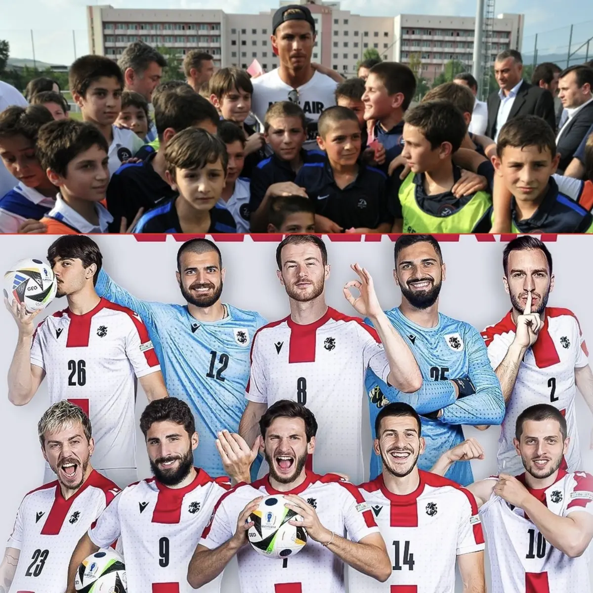 Có đến 10 cái tên trưởng thành từ Ronaldo cùng nhiều tên tuổi nổi tiếng xuất hiện trong buổi lễ ra mắt Học viện bóng đá Dinamo Tbilisi góp mặt trong trận thắng Bồ Đào Nha.