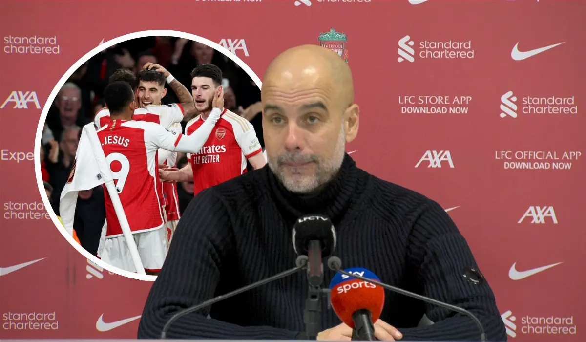 HLV Pep Guardiola bất ngờ nhắc đến Arsenal sau trận hòa Liverpool