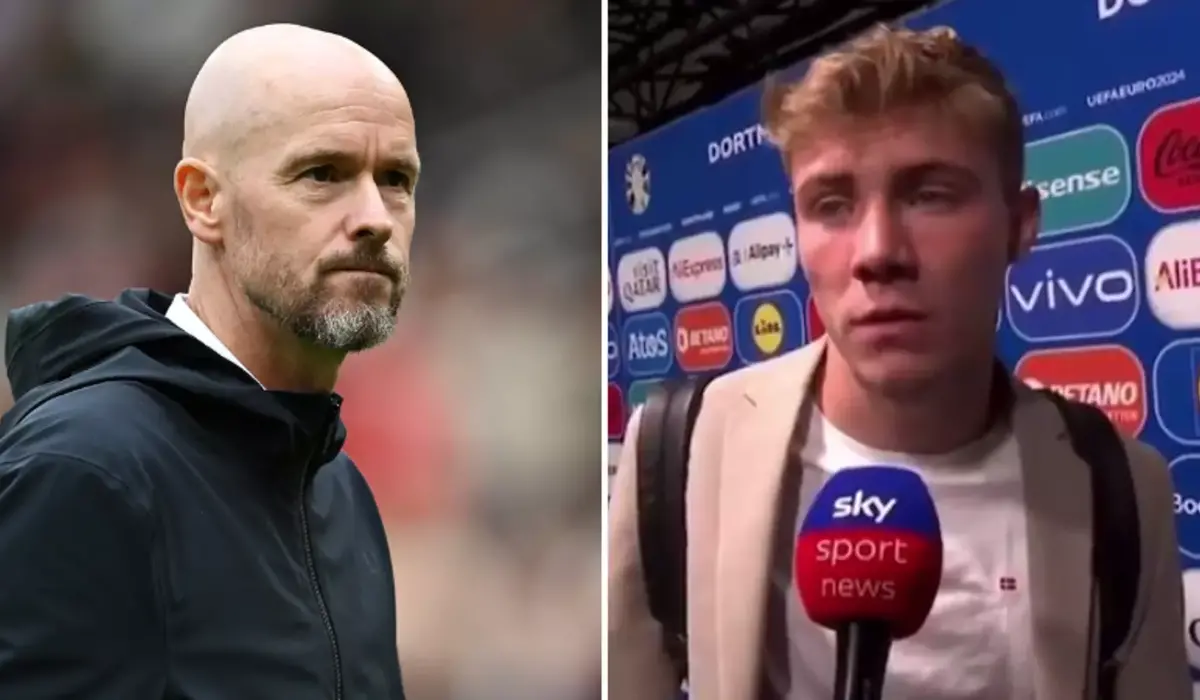 Phản ứng của Rasmus Hojlund khi biết tin Erik ten Hag ở lại Man United