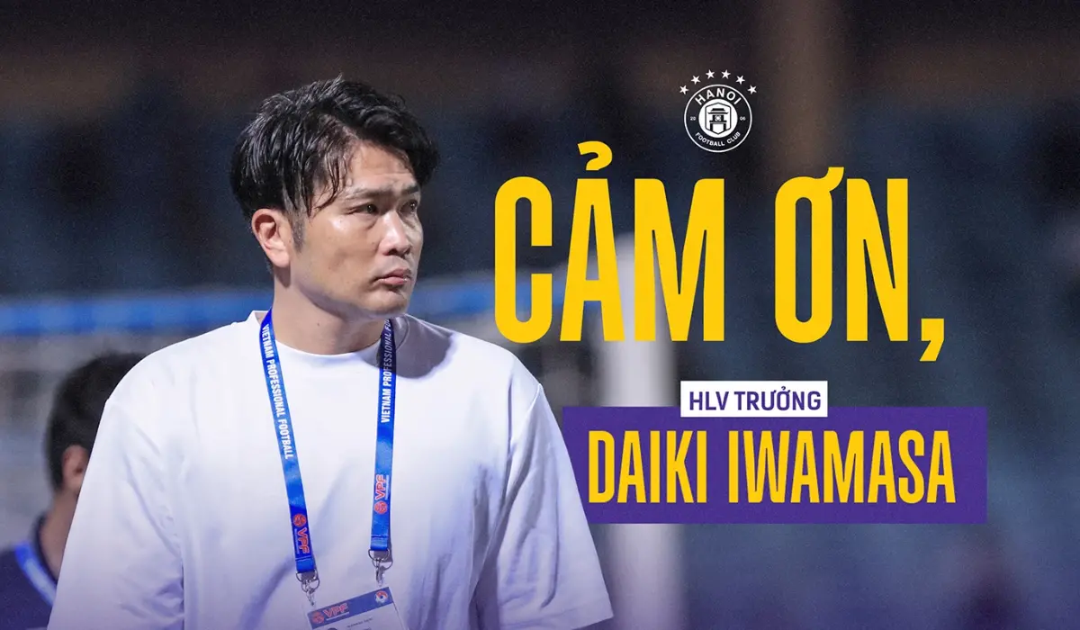 Hà Nội FC nói lời chia tay HLV Daiki Iwamasa sau nửa năm gắn bó.