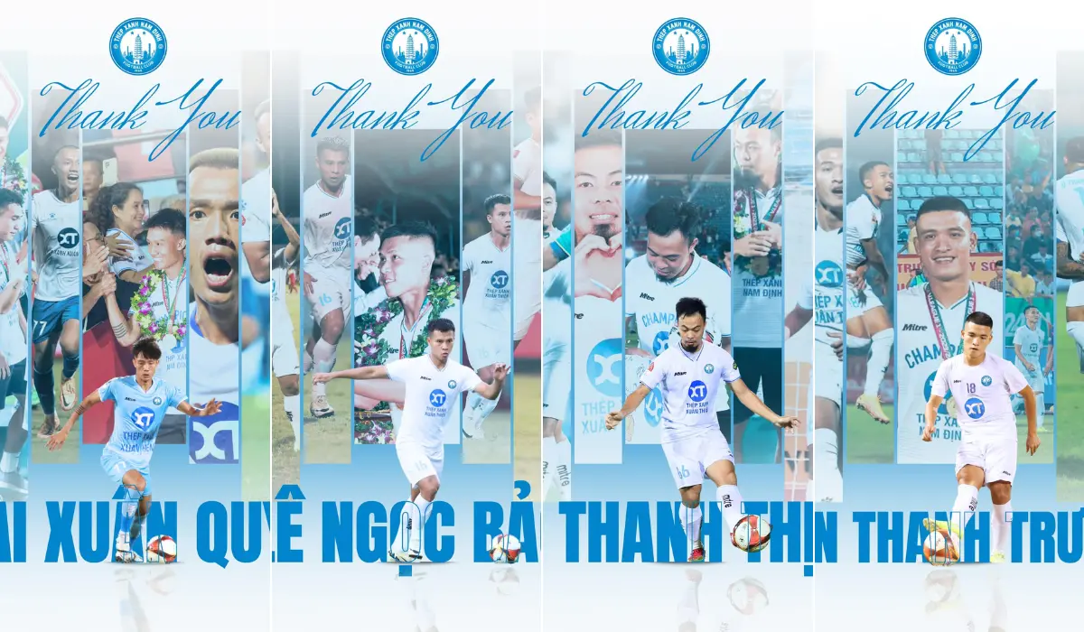 Nhà vô địch V.League chia tay 4 ngôi sao trước trận Siêu Cúp Quốc gia