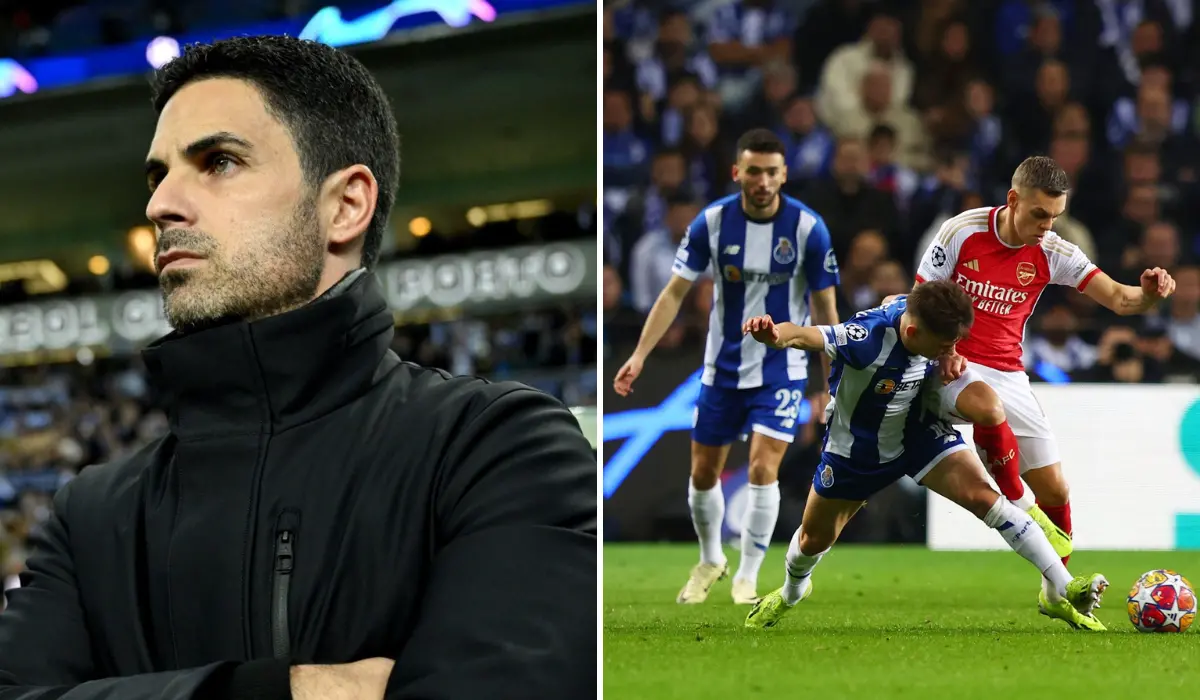 Arteta 'nổi trận lôi đình' với các cầu thủ Arsenal sau trận thua Porto