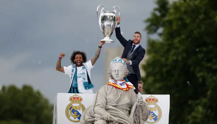 Sergio Ramos là một trong những cái tên được ăn mừng tại Cibeles nhiều nhất.