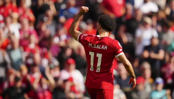 Salah mở tỷ số cho Liverpool ở phút thứ 16.