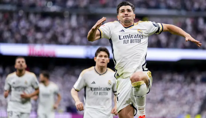 Brahim Diaz mở điểm cho Real Madrid ở phút 51.