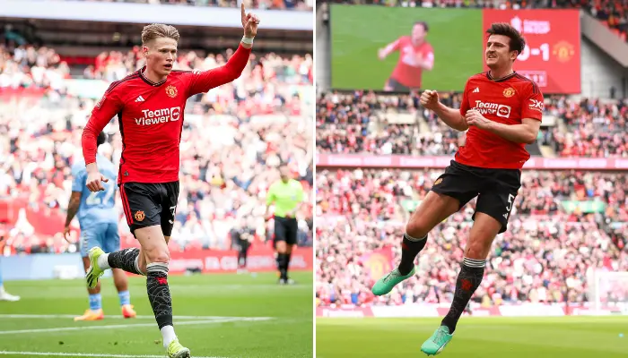 Man United vươn lên dẫn trước 2 bàn trong hiệp 1 do công của McTominay và Maguire.