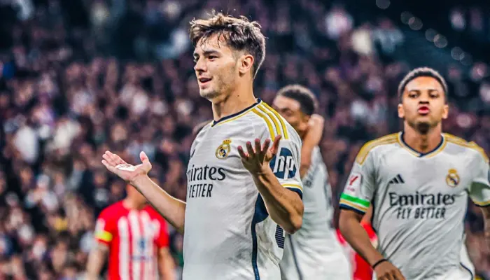 Brahim Diaz mở tỉ số cho Real Madrid ở phút 20.