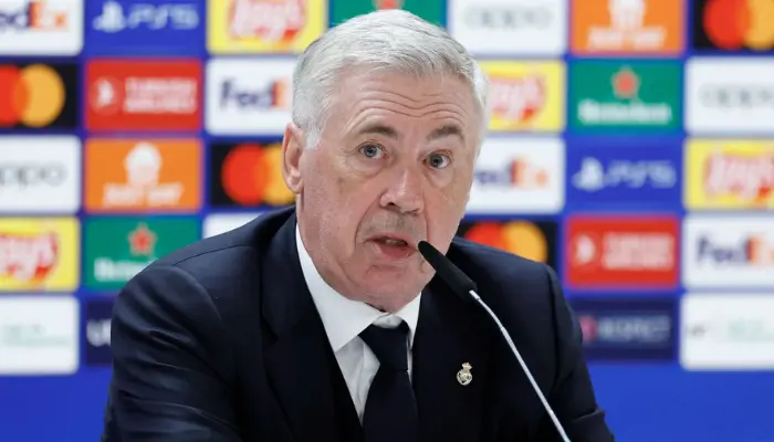 HLV Ancelotti hài lòng với kết quả ngày hôm nay.