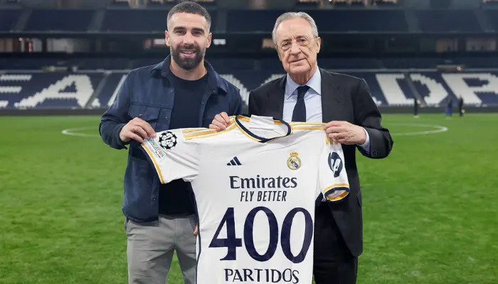 Dani Carvajal cán mốc 400 trận ra sân cho Real Madrid.