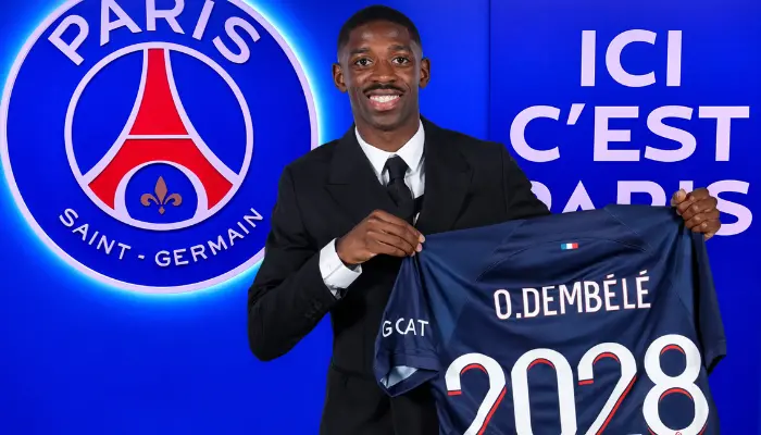 Dembele ký hợp đồng với PSG