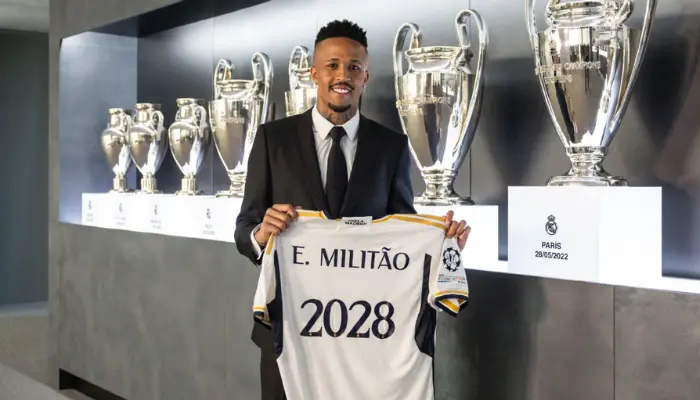 Eder Militao đồng ý gia hạn với Real Madrid đến năm 2028.