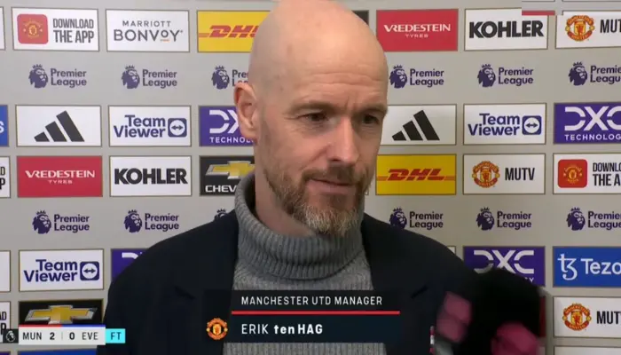 Erik ten Hag không cảm thấy quá lo lắng khi để đối thủ dứt điểm nhiều hơn.