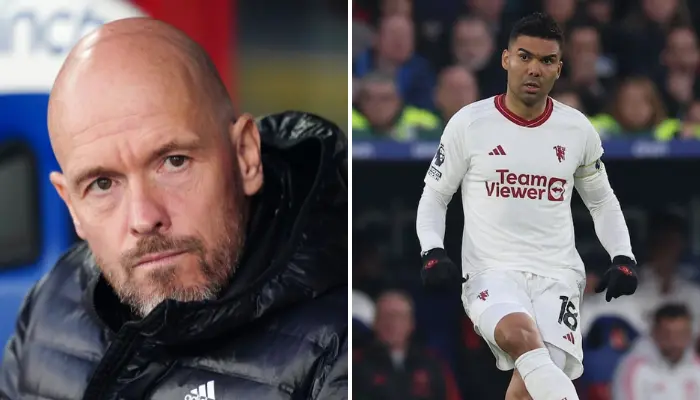 Erik ten Hag và học trò Casemiro