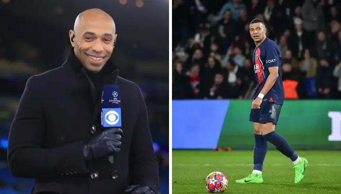 Henry và cầu thủ Mbappe