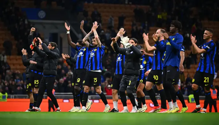 Cầu thủ Inter Milan ăn mừng