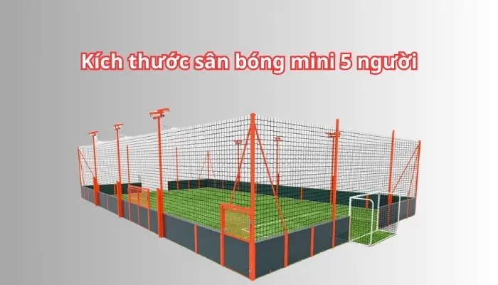 Kích thước sân bóng mini 5 người