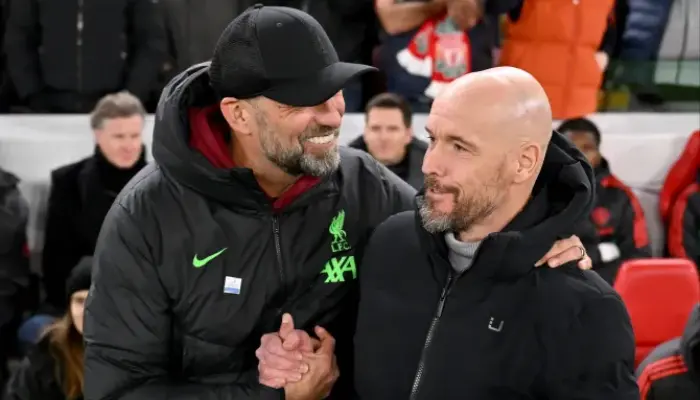 Klopp và Erik ten Hag