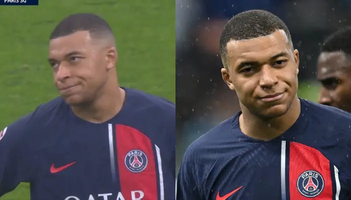 Mbappe tỏ ra tức giận khi bị thay ra sân ở phút 64.