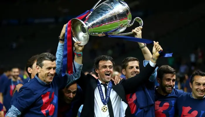 Luis Enrique từng giúp Barca đoạt cú ăn ba vào mùa giải 2014-15.