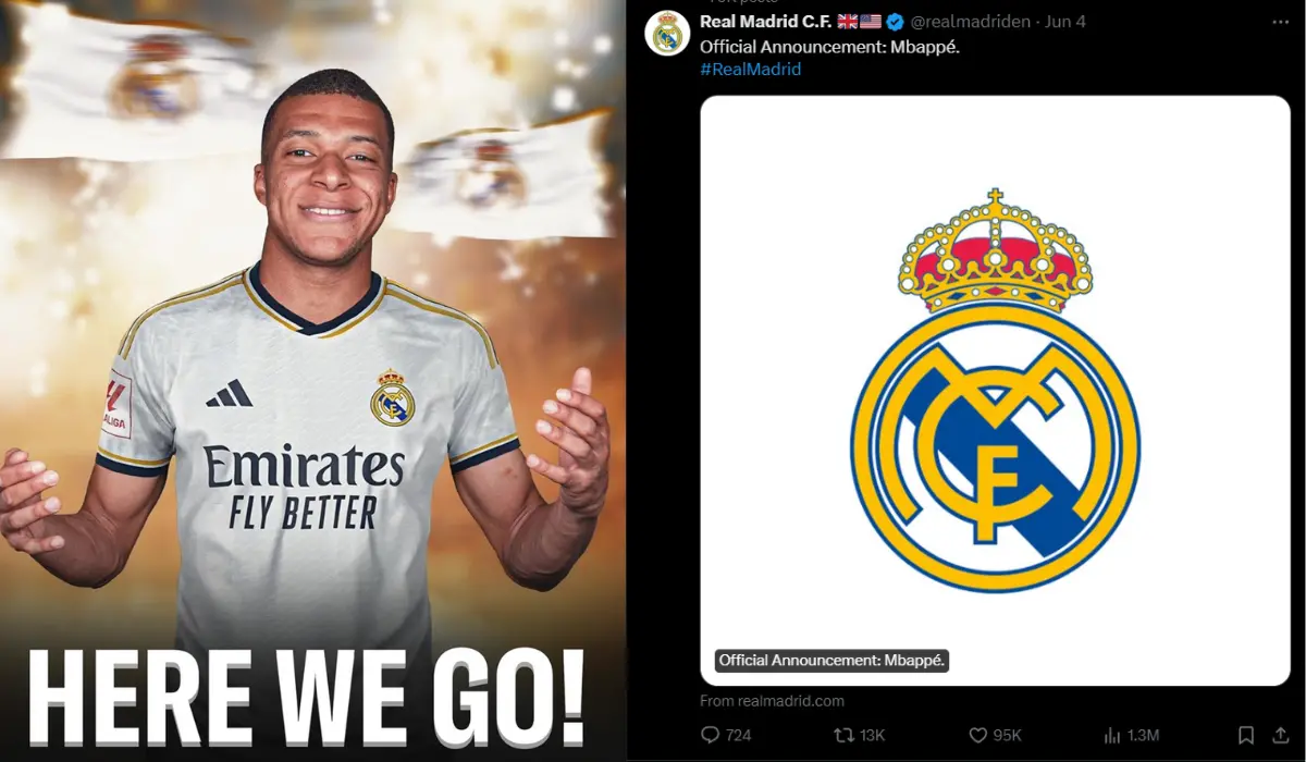 Bài viết Mbappe cập bến Real Madrid là bài có lượt tim cao thứ 2 trên twitter.