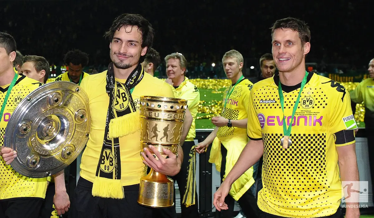 Hummels từng 2 lần vô địch Bundesliga liên tiếp cùng Dortmund.