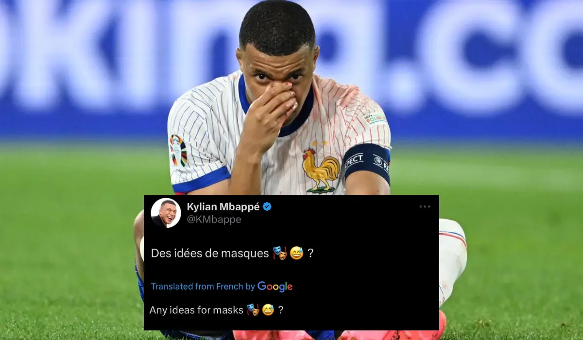 Mbappe nhờ NHM chọn mặt nạ cho mình trên MXH.