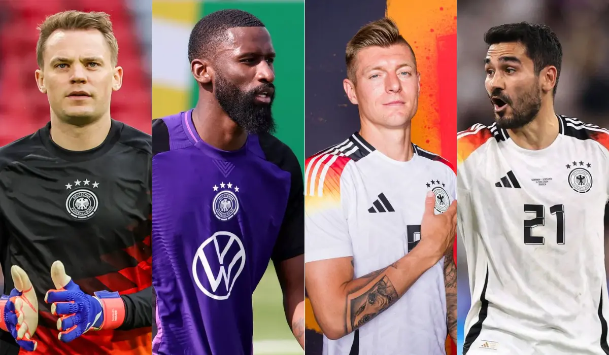 Neuer, Rudiger, Kroos và Gundogan là 4 trụ cột chính của ĐT Đức ở Euro 2024.