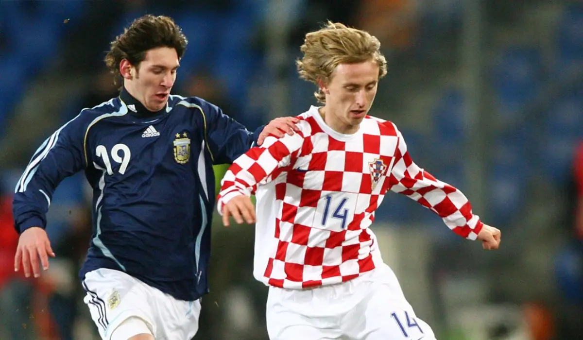 Modric ra mắt giải đấu lớn trong màu áo Croatia ở World Cup 2006.