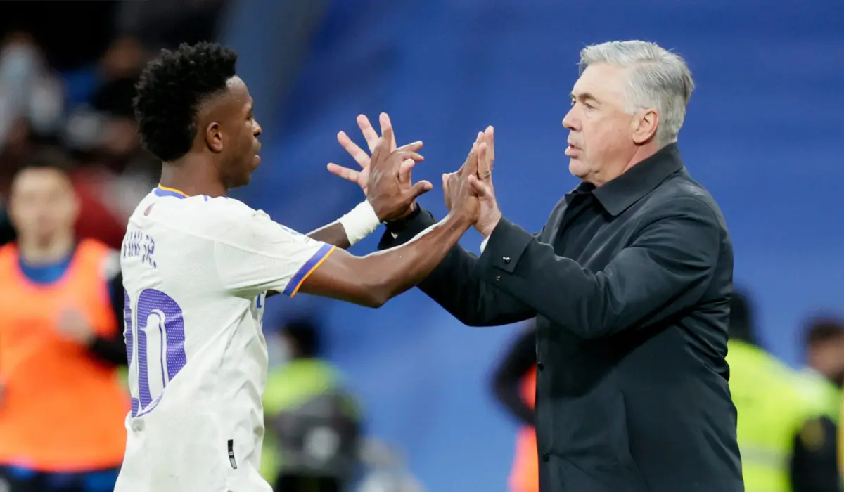 Ancelotti trở lại Real Madrid chính là bước ngoặt trong sự nghiệp của Vinicius.