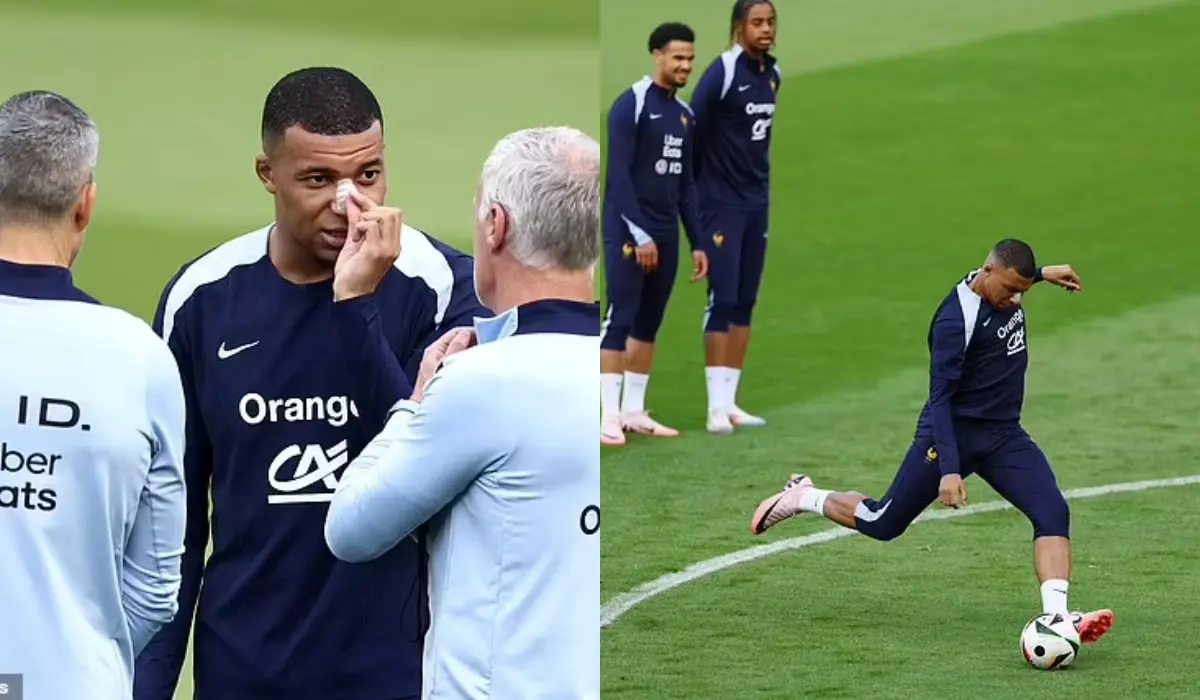 mbappe tập luyện