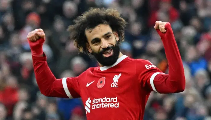 Mohamed Salah ăn mừng