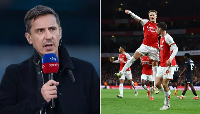 Neville và 2 cầu thủ ngôi sao Arsenal