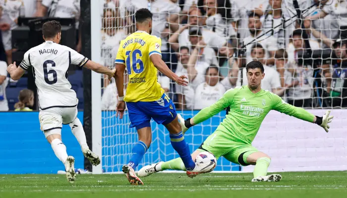 Courtois đã trở lại đội hình xuất phát Real Madrid từ đầu tháng 5.